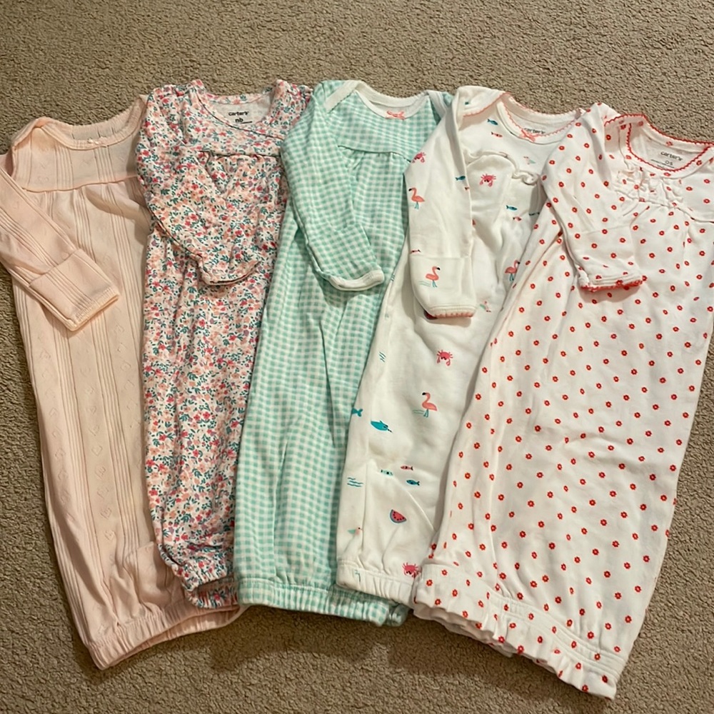 Newborn sleeper gowns